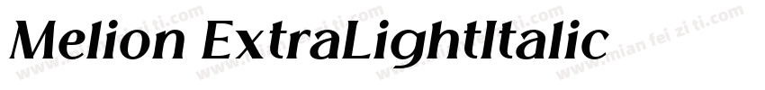 Melion ExtraLightItalic字体转换
